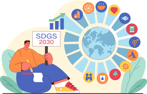 man find sdgs for year 2030